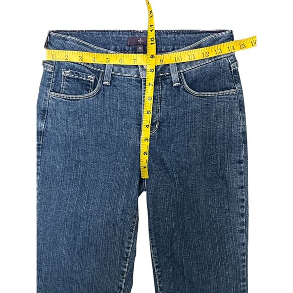NYDJ  Embellished Pockets Straight Leg Blue Denim Jeans Size 2P NWOT - Picture 10 of 11